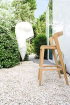 contemporary solid wood bar chair PLAY by Alain Berteau WILDSPIRIT