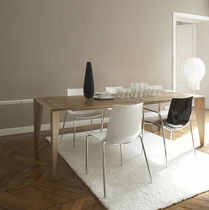 contemporary solid wood dining table TRAPEZE by Evangelos Vasileiou Ligne Roset France