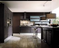 contemporary solid wood / glass kitchen URALIA GRATTAROLA
