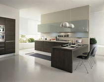 contemporary solid wood / glass kitchen AURA GRATTAROLA