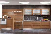 contemporary solid wood / glass kitchen GAIA  CUCINE LUBE
