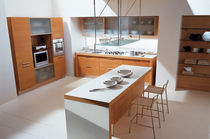 contemporary solid wood / glass kitchen MAURA  CUCINE LUBE