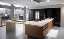 contemporary solid wood kitchen (walnut) ELEKTRA by Pietro Arosio ERNESTOMEDA