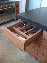 contemporary solid wood kitchen (walnut) ST MAWGAN SAXUM