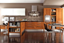 contemporary solid wood / stainless steel kitchen GEORGIA  CUCINE LUBE
