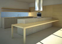 contemporary solid wood / stone kitchen +M/E MVK ITALIA