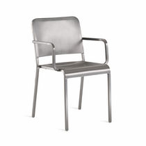 contemporary stacking chair with armrests 20-06 by Foster & Partners emeco