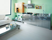 contemporary stainless steel kitchen ARDENZA3 CHEMINEES PHILIPPE