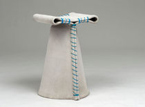contemporary stool STITCHED CONCRETE by Florian Schmid Outdoorz Gallery