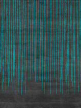 contemporary striped rug (handmade) BEVERLY NIGHT GLOW By Second Studio