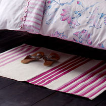 contemporary striped rug in cotton fuschia stripe dhurrie DESIGNERS GUILD