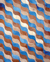 contemporary striped rug in leather NEW WAVE by Riccardo Fattori Extrabilia