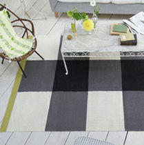 contemporary striped rug in wool BRERA MATTONE NOIR DESIGNERS GUILD