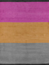 contemporary striped rug in wool (handmade) YAMA ORGANIC By Second Studio
