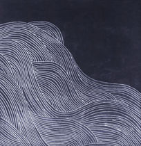 contemporary striped rug in wool (handmade) OCEAN By Second Studio