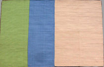 contemporary striped rug in cotton DHURRY Rugs of India