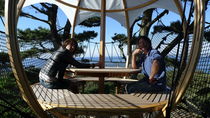 contemporary suspended garden table in wood COCOON TREE TABLE COCOON TREE