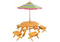 contemporary table and chairs set for gardens OCTAGON KidKraft