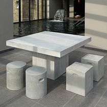 contemporary table and chairs set for gardens STOOL POMAX