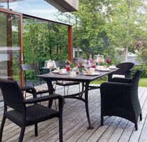 contemporary table and chairs set for gardens DEAUVILLE LAMBERT