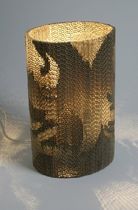 contemporary table lamp in recycled cardboard FLUTE LAMP by Giles Miller Farm