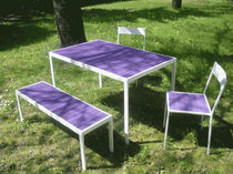 contemporary table in recycled wood ALCA Chenna