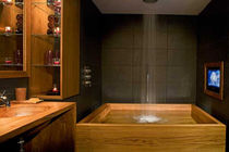 contemporary teck wood bathroom  WILLIAM GARVEY