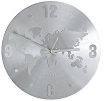 contemporary wall clock (metal) WELTKARTE KARE Design