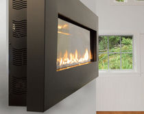 contemporary wall-mounted fireplace (gas closed hearth) SLIM 46" SPARK modern fires