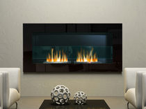 contemporary wall-mounted fireplace (bioethanol closed hearth) NEW AGE direct chemin&eacute;e