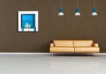 contemporary wall-mounted fireplace (bioethanol open hearth) FLAMMEUS IGNISIAL