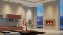 contemporary wall-mounted fireplace (gas closed hearth) ST900 Escea Ltd 