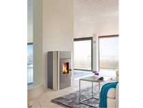 contemporary wall-mounted pellet wood stove COMPACT HAAS + SOHN Ofentechnik GmbH