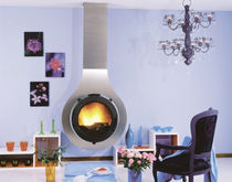 contemporary wall-mounted wood-burning stove RIAZINO CHEMINEES PHILIPPE