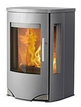 contemporary wall-mounted wood-burning stove LOTUS PRIO4 Broseley Fires