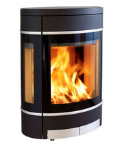 contemporary wall-mounted wood-burning stove 58 SCAN