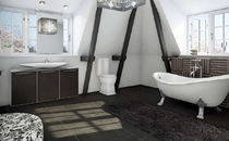contemporary washbasin cabinet MODERN ALU / DARK STRUCTURED  HTH K&oslash;kkener