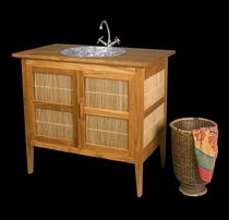 contemporary washbasin cabinet (teak, bamboo)   MATAHATI