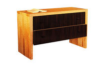 contemporary wood and leather chest of drawers ROUVRE PHILIPPE HUREL