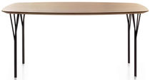 contemporary wood and metal table TREE by Burkhard Voghterr Borella design