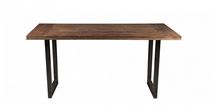 contemporary wood and metal table TECK  metafor-design.com