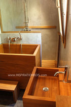 contemporary wood bathroom Japonaise INSPIRATION BOIS