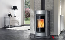 contemporary wood-burning boiler stove OASI A.16.ID Caminetti Montegrappa