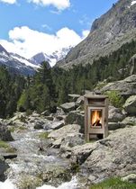 contemporary wood-burning stove 100 FLAM N' CO