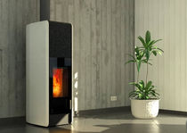 contemporary wood-burning stove T-NEO ECO2 by Wolfram Tonwerk Lausen AG
