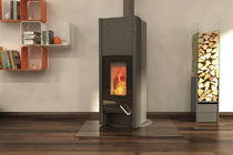 contemporary wood-burning stove T-LOFT by GANN & Gabriela Vetsch Andr&eacute; Riemens Tonwerk Lausen AG