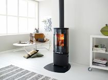contemporary wood-burning stove F 374 by Hareide Designmill J&oslash;tul