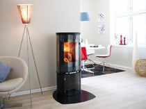contemporary wood-burning stove F 375 by Hareide Designmill J&oslash;tul