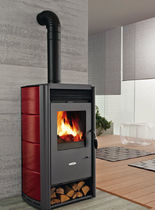 contemporary wood-burning stove (ceramic) VENERE cadel
