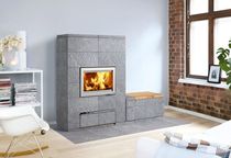 contemporary wood-burning stove (soapstone) VALKIA+PM001 TULIKIVI